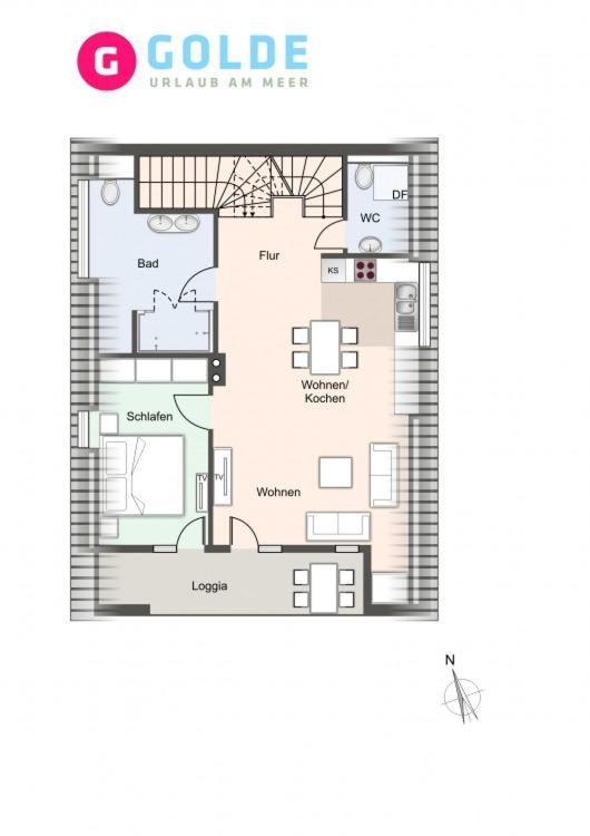 Appartementhaus Olsdorfer Strasse Appartement Gluecksmomente Oben Sankt Peter-Ording Eksteriør billede